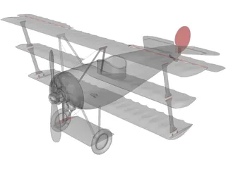 Fokker Dr.I Triplane 3D Model