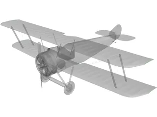 Biplane Sopwith Camel 3D Model