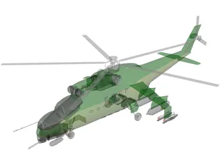Mil Mi-24 Hind 3D Model