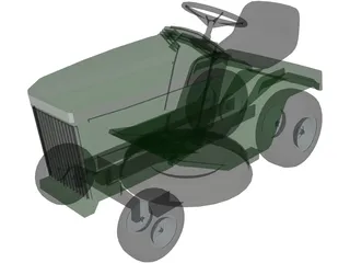 Lawnmower Riding 3D Model