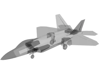 F-22A Raptor 3D Model