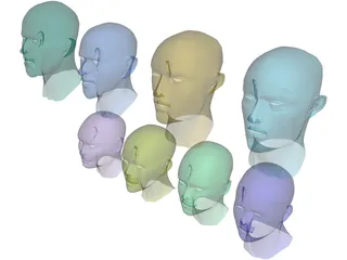 Heads Collection 3D Model