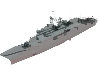 Anzag Class Frigate 3D Model