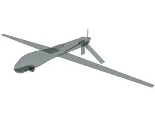 General Atomics MQ-1 Predator UAV Drone 3D Model