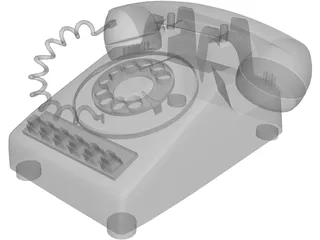 Telephone Rotary Office 3D Model