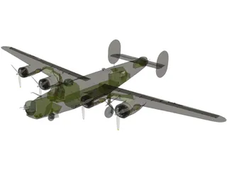 Consolidated B-24J Liberator 3D Model