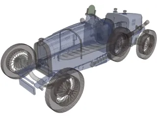 Bugatti Type 59 (1933) 3D Model