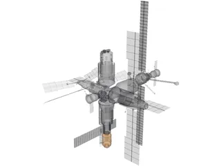 Mir Space Station 3D Model