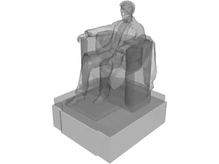 Lincoln Memorial Statue 3D Model