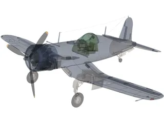 F4U-1D Corsair 3D Model