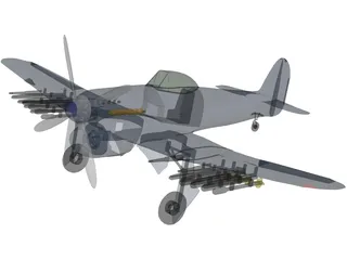 Hawker Typhoon 3D Model