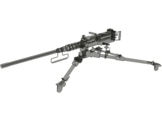 Heavy Machinegun Browning Cal .50 3D Model