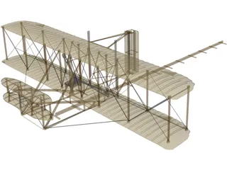 Wright Flyer Kitty Hawk 3D Model