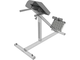 Lumbar Hyperextensions Bench 3D Model