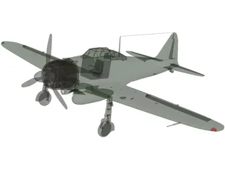 Mitsubishi A6M Zero 3D Model