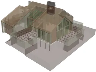 House One Story 3D Model