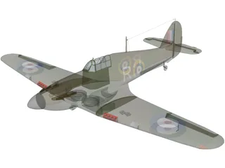 Hawker Hurricane I 3D Model