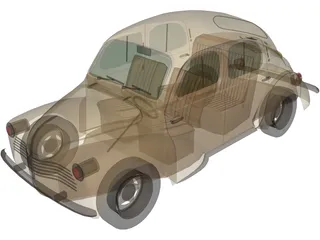 Renault 4CV (1946) 3D Model