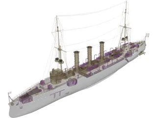 SMS Emden 3D Model