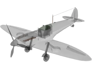 Supermarine Spitfire MK IA 3D Model