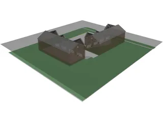 Modern 4-Story Condo Building 3D Model