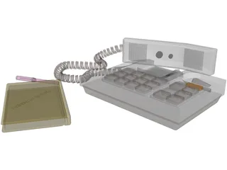 Telephone Handset 3D Model