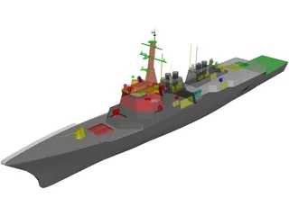 ROK Destroyer KDX-III 3D Model