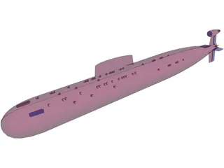 Sierra Class Submarine 3D Model