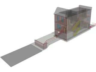 Philadelphia Row Home 3D Model