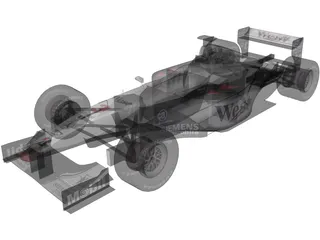 F1 McLaren 2001 3D Model