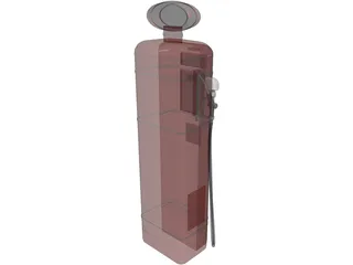 Gas Pump Old 3D Model