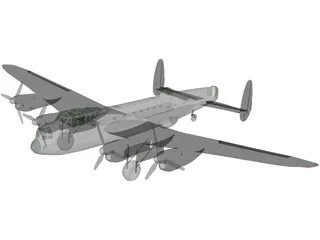 Avro Lancaster Bomber 3D Model