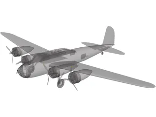 Boeing B-17-A Flying Fortress 3D Model