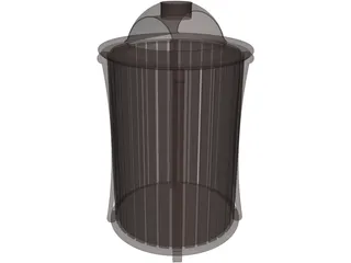 Trash Receptacle 3D Model