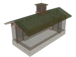 Bath House Structure 3D Model