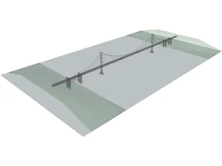 Golden Gate Bridge 3D Model