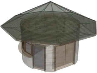 Kiosk Structure Model 3D Model