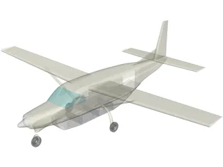 Cessna 208B CargoMaster N124GL with Travel Pod 3D Model