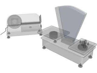 Roman Scales and Electrical Ham-Cutter 3D Model