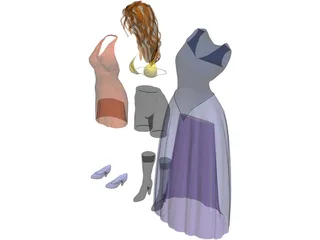Woman Clothes 3D Model