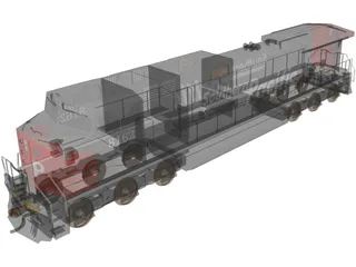 Southern Pacific C44-9W 3D Model