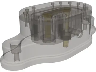 Gear Motor Pump 3D Model