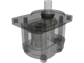Hydraulic Gear Pump 3D Model