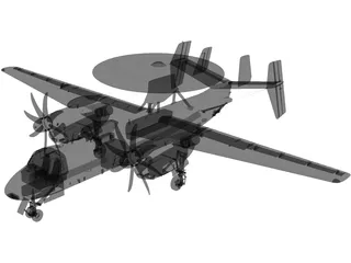 Grumman E-2C Hawkeye 3D Model