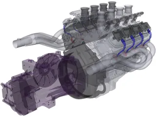 Chevrolet LS1 Engine 3D Model