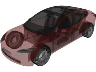 Tesla Model 3 (2024) 3D Model