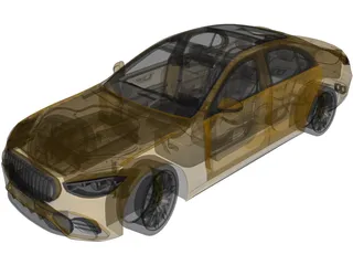 Mercedes-Benz S63 E Performance (2023) 3D Model
