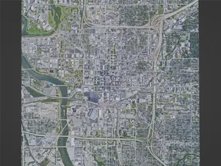 Indianapolis City, USA (2022) 3D Model