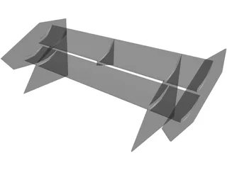 Formula Student Rear Wing 3D Model