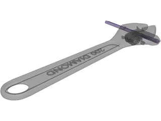 Adjustable Wrench 3D Model